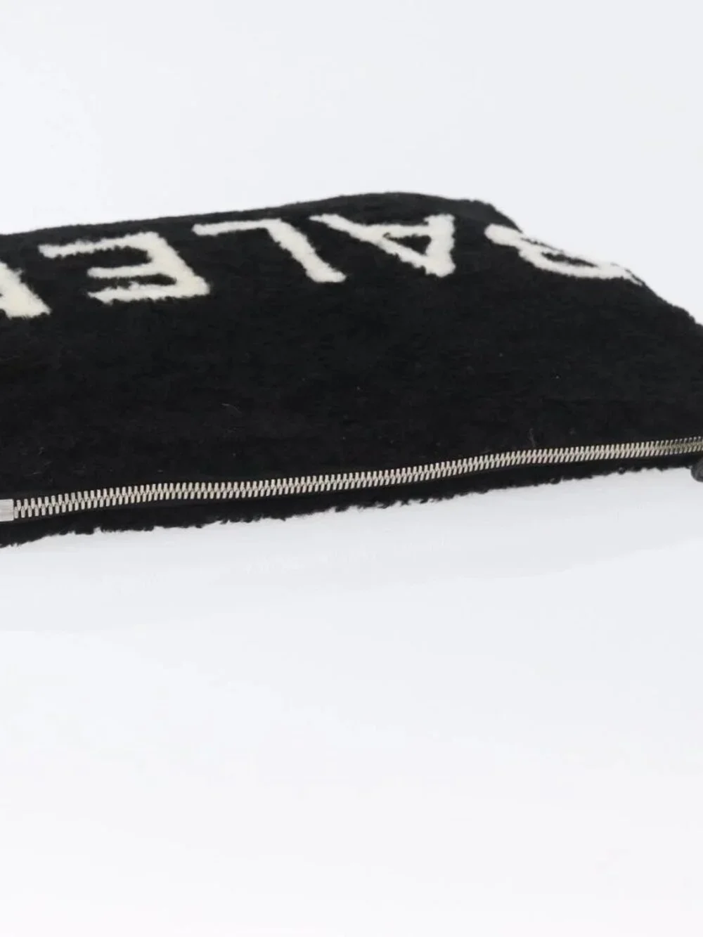 BALENCIAGA Clutch Bag knitted Fabrics Black Silver - Picture 7 of 16